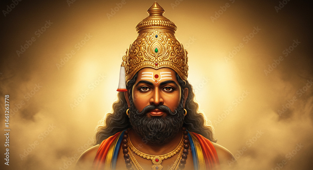 Majestic Portrait of Lord Ayyappan