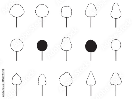 Minimalistic Cotton Candy Food Line Art for Digital Design Needs