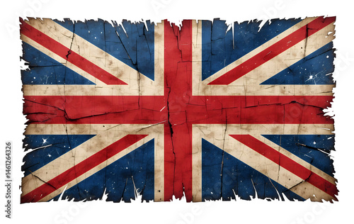 union jack flag rustic and vintage look