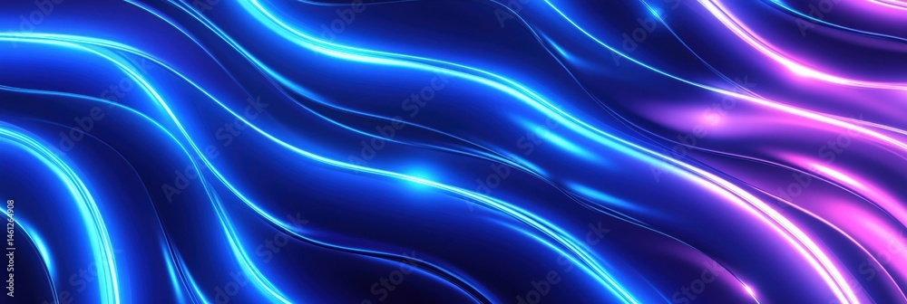 Obraz premium Creative abstract graphic layout featuring vibrant wavy lines in blue and pink colors