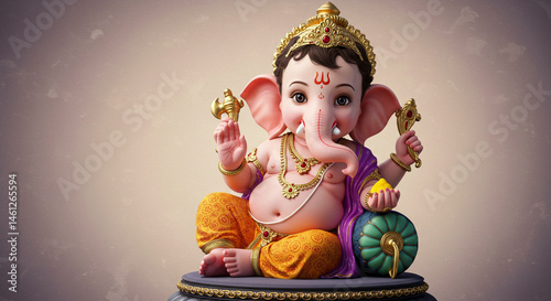 Adorable Baby Ganesha Hindu...
