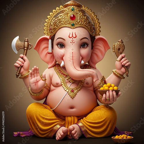 Adorable Baby Ganesha Digit...