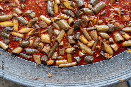 Banana Stem Curry or Gulai Batang Pisang. Malaysian Food. Malaysian Delicacies