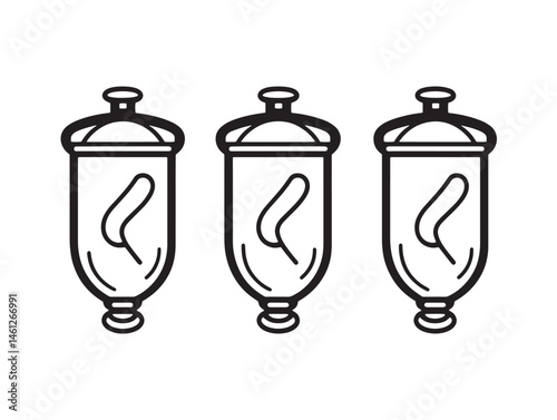 Clean Countdown Timer Line Art for Digital Product Designs