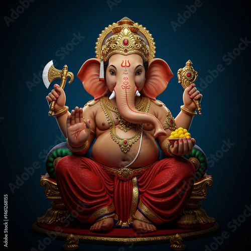 Majestic Lord Ganesha Digit...