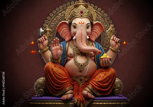 Majestic Lord Ganesha Digit...