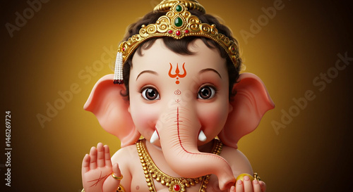 Adorable Baby Ganesha Digit...