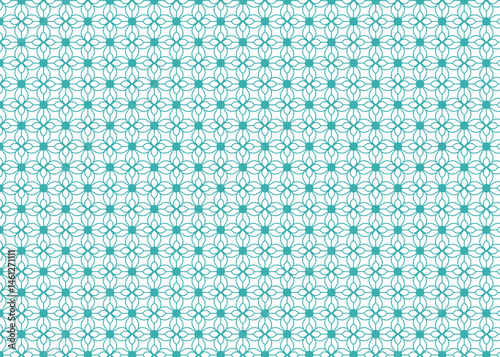 Repeating seamless design with traditional Islamic art motifs