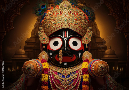 Majestic Jagannath Deity in...