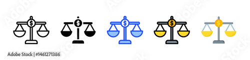 Financial Stability Icon Collection With Multiple Styles