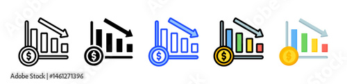 Recession Icon Collection With Multiple Styles