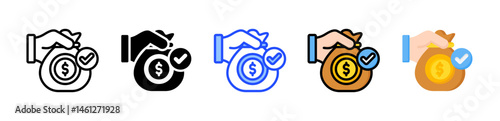 Debt Settlement  Icon Collection With Multiple Styles