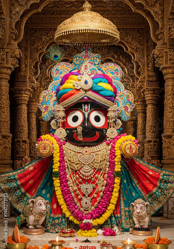 Majestic Jagannath Deity in...