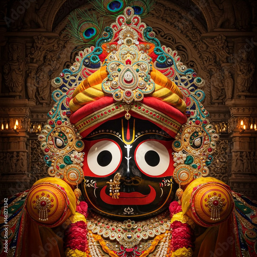 Majestic Jagannath Deity in...
