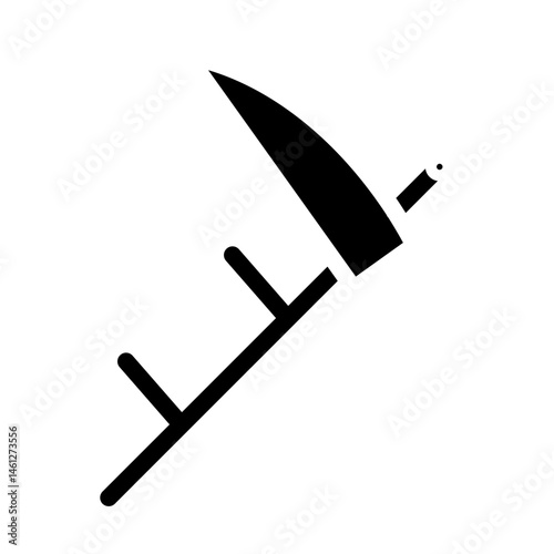 scythe glyph icon