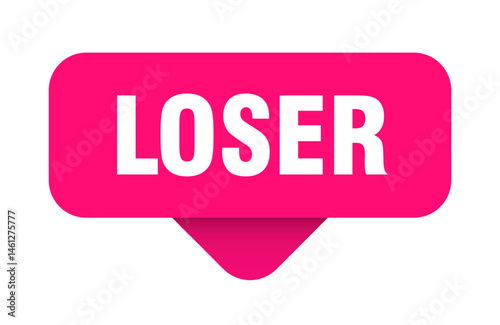 loser sticker. loser sign on transparent background