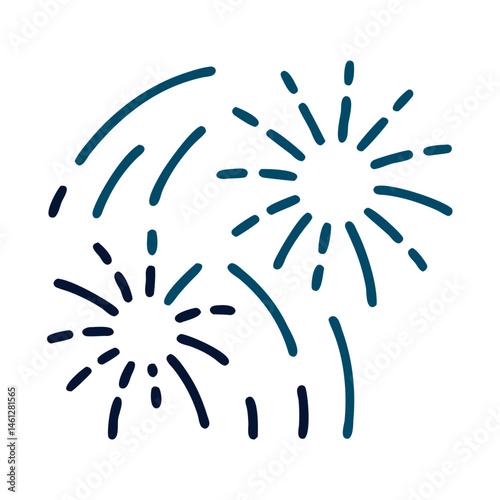 Fireworks exploding in the night sky illustration  