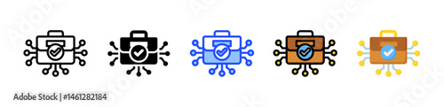 Diversified Portfolio Icon Collection With Multiple Styles