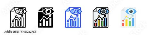 Market Watchlist Icon Collection With Multiple Styles