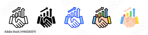 Handshake Icon Collection With Multiple Styles