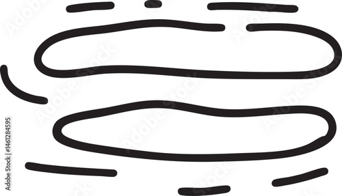 Two intertwined flowing lines create a sense of movement and connection.