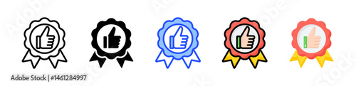 Satisfaction Guarantee Icon Collection With Multiple Styles