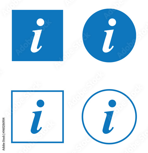 Info icons set. Info button. Black bubbles pointers information info signs.