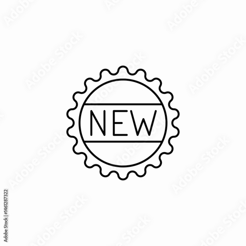 new badge icon sign vector
