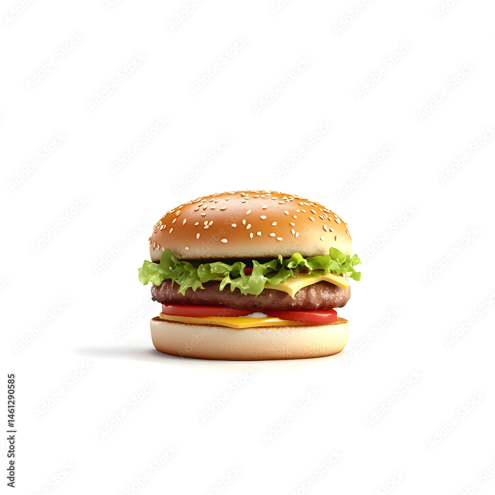 hamburger isolated on white