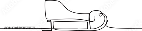 A single continuous drawing depicts a reclining figure on a chaise lounge.