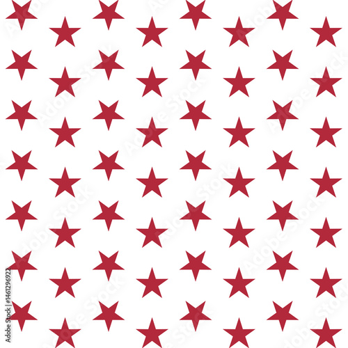 Patriotic Stars Seamless Pattern. 4th of July, USA Independence day, Americana Backdrop. Vector Template For Fabric, Textile, Wallpaper, Wrapping Paper