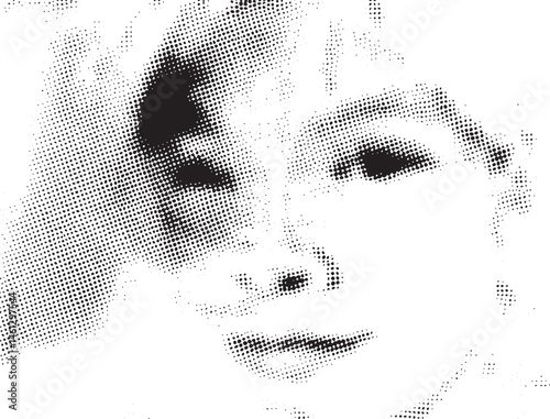 A young woman gazes intently at the viewer with a focused expression.