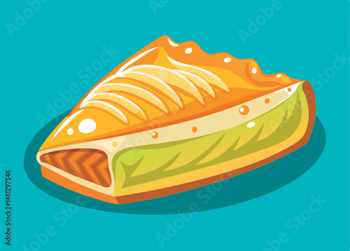 Delicious slice of custard pie.