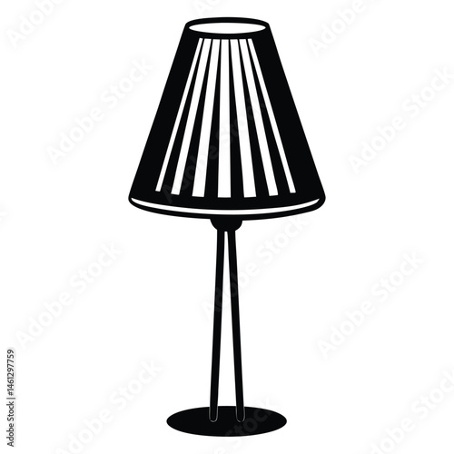 Black desk lamp isolated on white street lamps collection Old street lamp black silhouette
