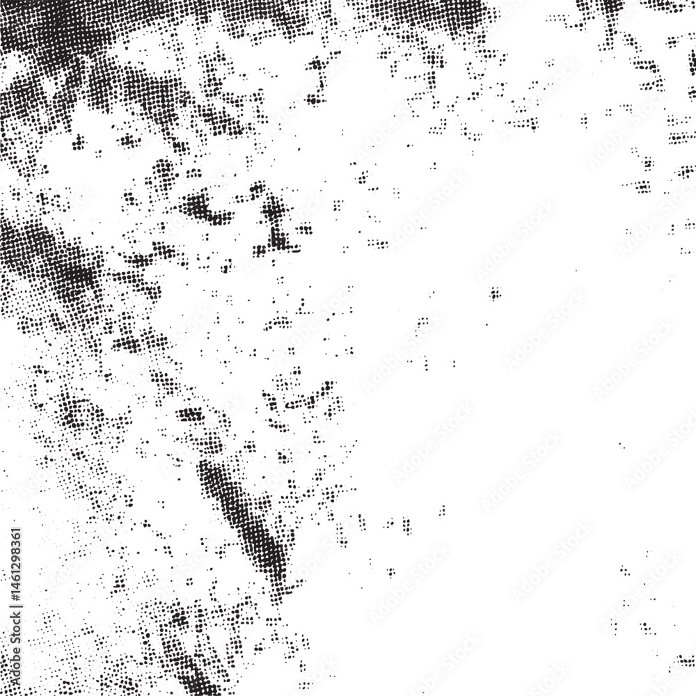 Obraz premium A grayscale portrait of a person's face with scattered dots.