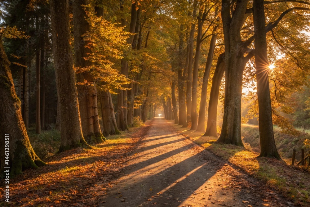Obraz premium path in autumn forest