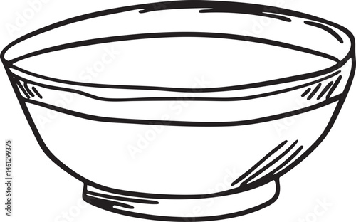 A simple ceramic bowl rests on a flat surface.