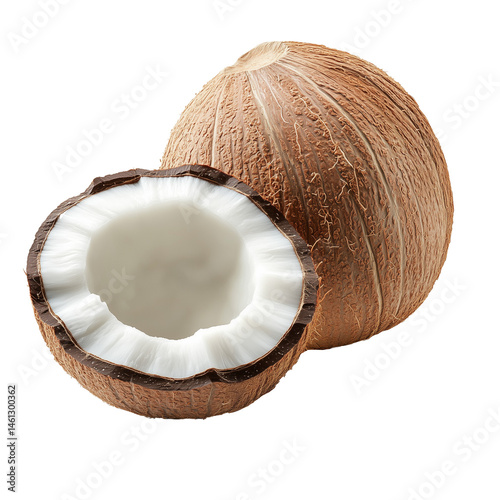 reshcoconut one whole and one halved no background