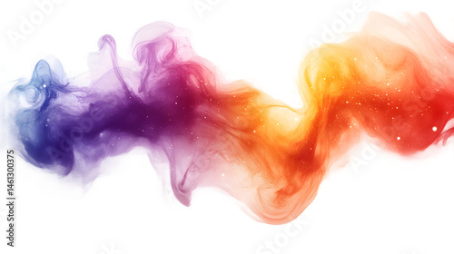 A multicolored light leak effect on transparent background, graphic resource for photography overlays, video transitions and adding vintage or abstract aesthetics, high quality and crystal clear