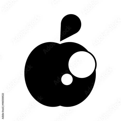 abstract apple monochrome design