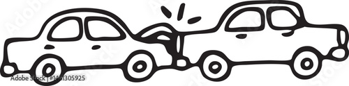 Two vehicles collide in a dramatic impact.