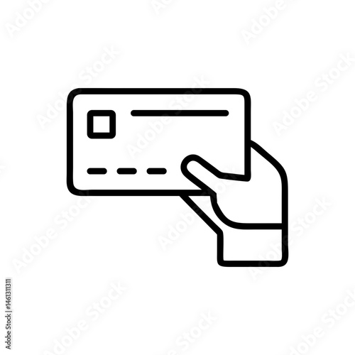 Chip card payment icon for secure transactions