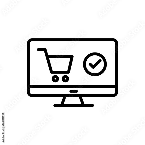 Online checkout icon for e-commerce payments