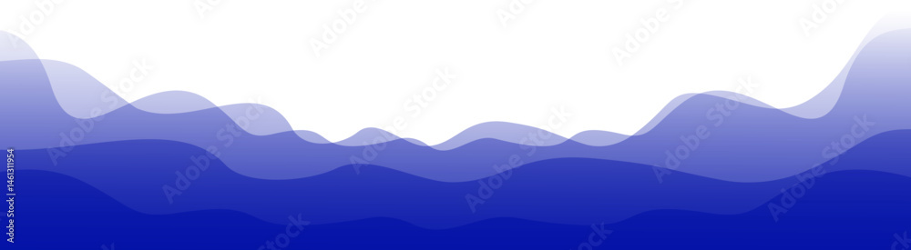 Blue Wave Transparent Corner Border Blue Wave Transparent Corner Border
