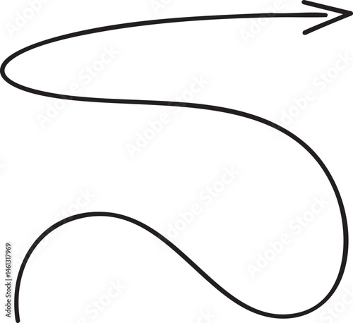 A single dark curves sharply to the right suggesting direction and movement.