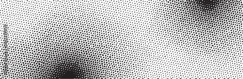 A grayscale features a dense of small dots creating a textured surface.