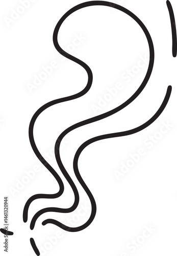 Wallpaper Mural A delicate flowing gracefully curves across a white background. Torontodigital.ca