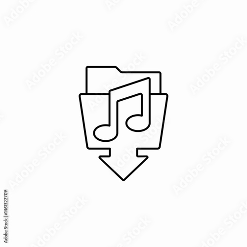 music note icon sign vector