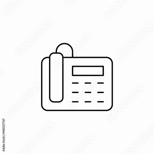 telephone receiver icon sign vector