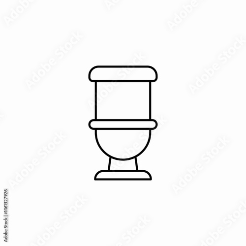 toilet bowl icon sign vector
